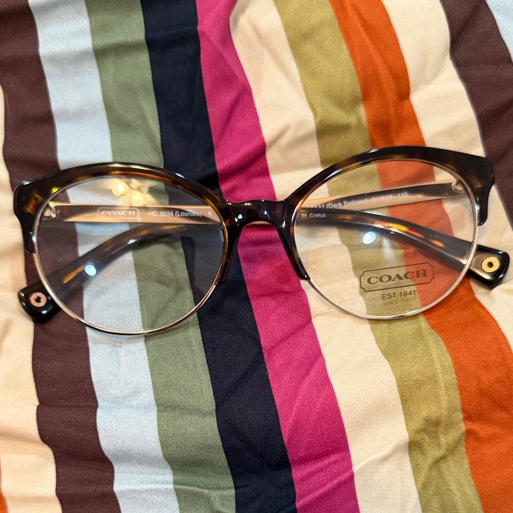 Coach Brown Tortoise Shell Glasses